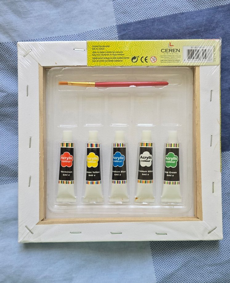 BUBU Tuval Seti 20x20cm Çocuk boyama - Görsel 2