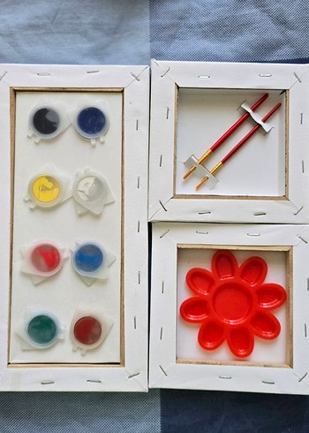 Çocuklar İçin Renkli Tuval Boyama Seti 3'lü set - Görsel 2