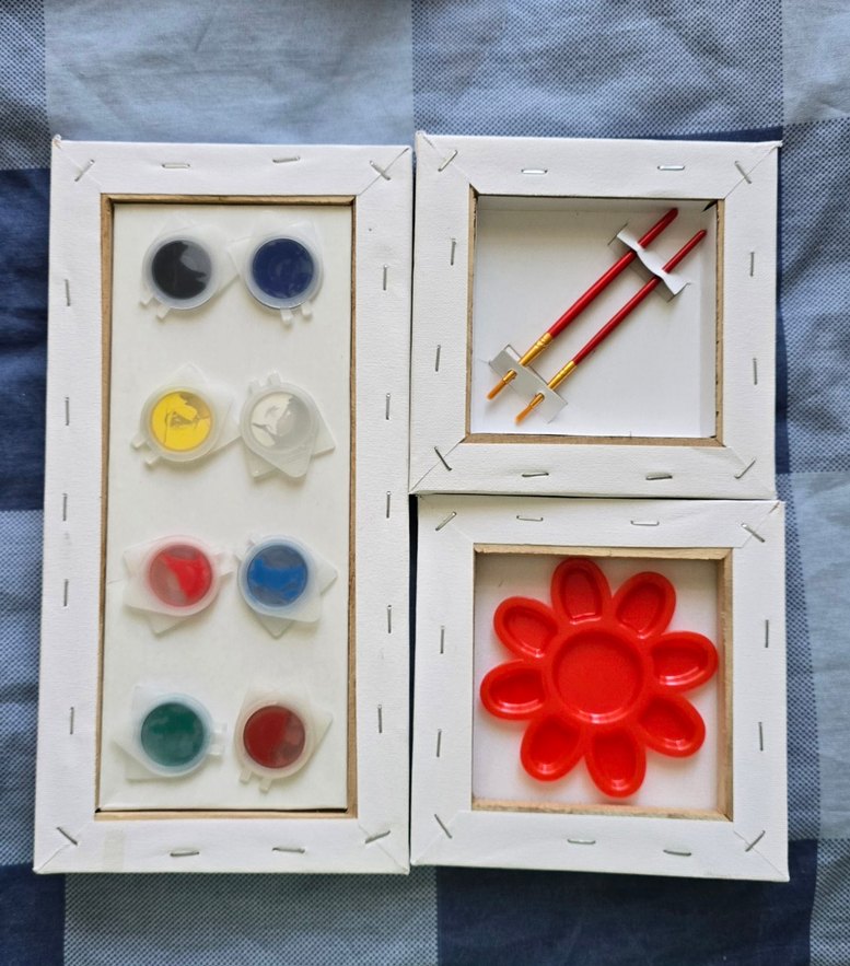 Çocuklar İçin Renkli Tuval Boyama Seti 3'lü set - Görsel 2