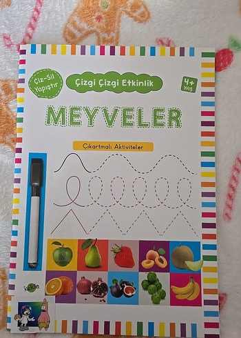 Meyveler Çizgi Etkinlik Kitabı 4+ Yaş
