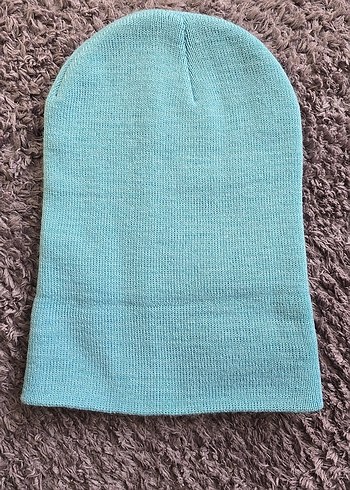 Kadın Açık Mavi Örgü Bere - Görsel 2