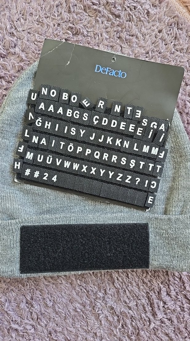 Kadın Gri Örgü Polar Bere - Görsel 2