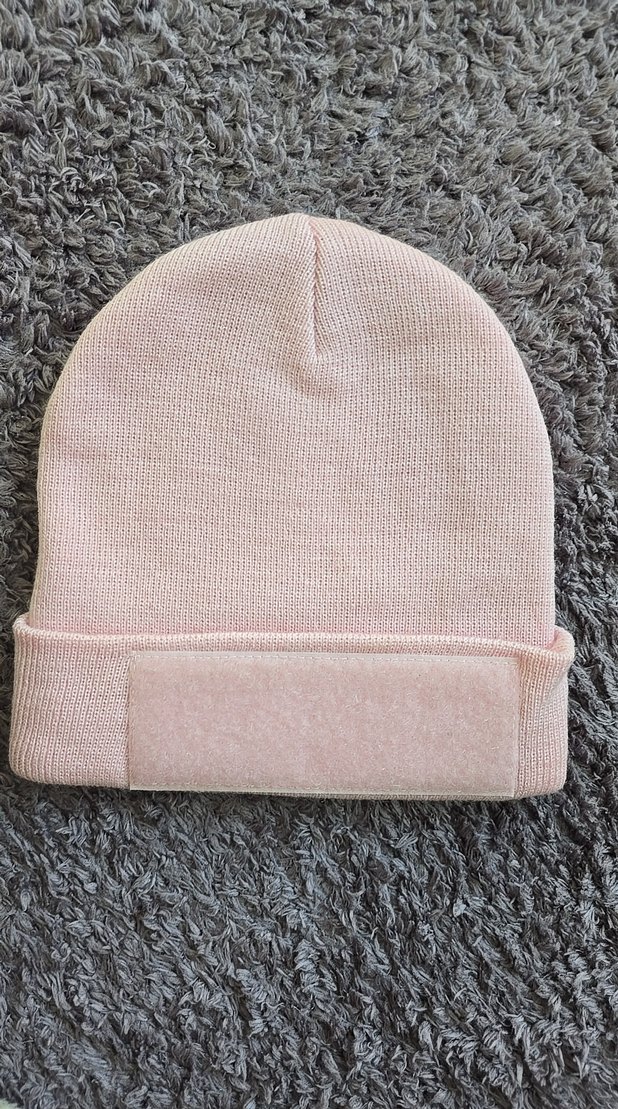 Pembe Örgü Kadın Bere - Yazılabilir - Görsel 3