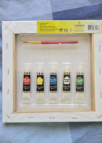 20x20cm Pastel Renkli Tuval Seti - Görsel 2