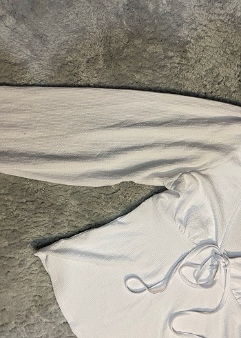 V Yaka Beyaz bluz - Görsel 2