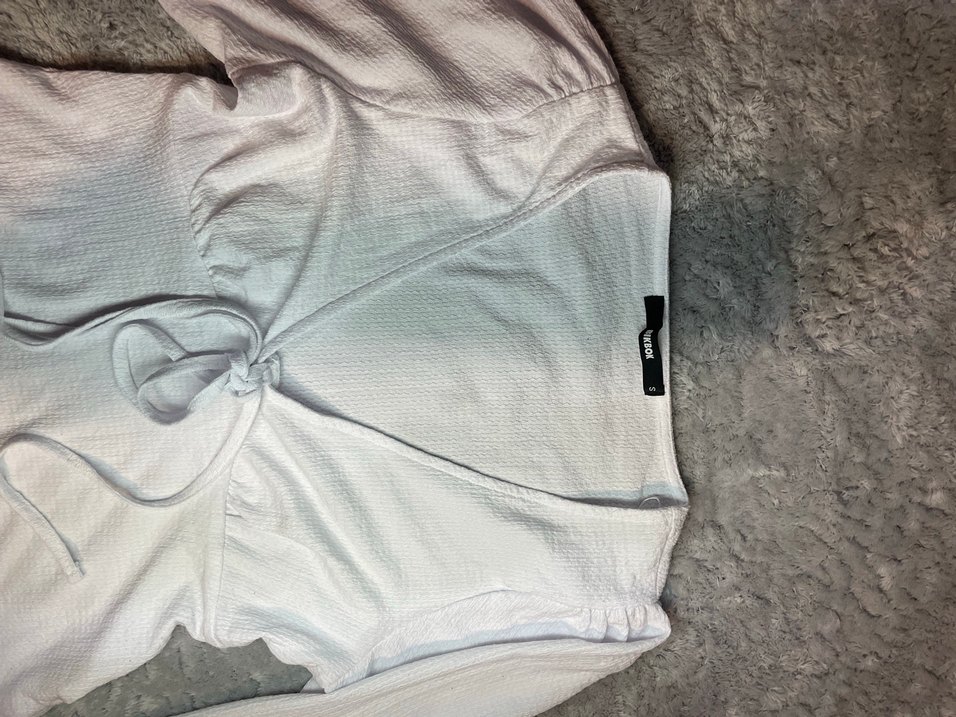 V Yaka Beyaz bluz - Görsel 3