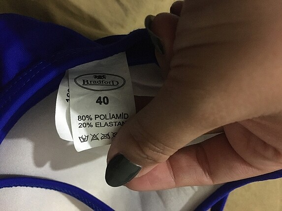 40 Beden mavi Renk Mavi bikini