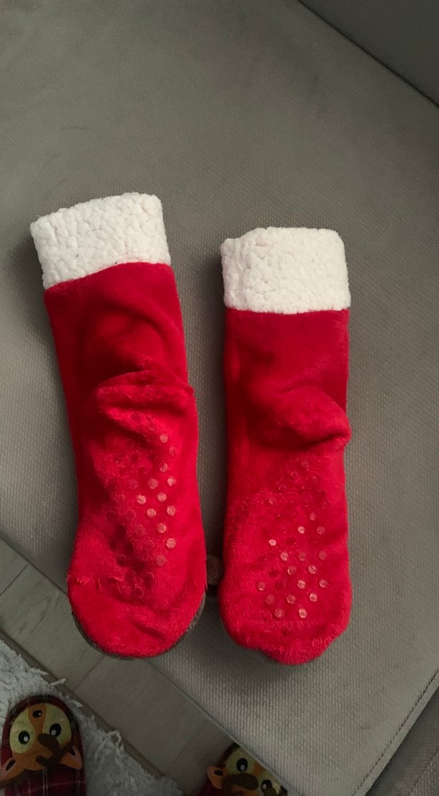 Kızlar için Kırmızı Nakışlı Sıcak Terlik - Görsel 3