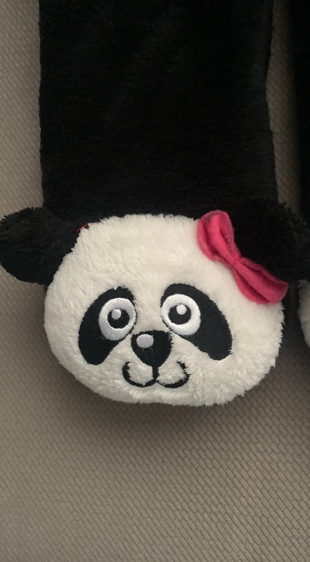 Kızlar için Sıcak Örgü Panda Terlik - Görsel 3