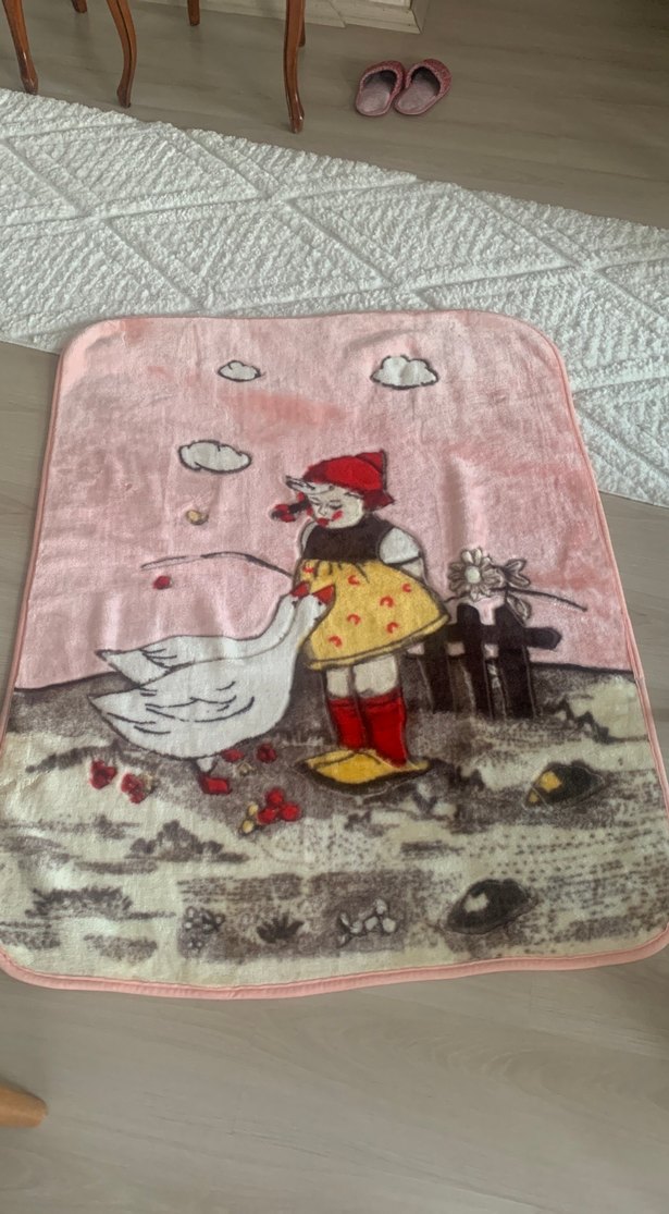 Pembe Baskılı Çocuk Battaniyesi - Görsel 3
