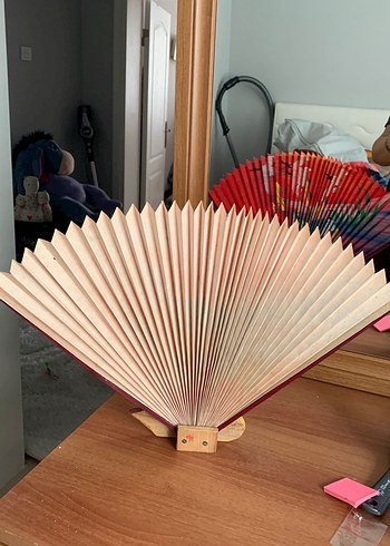 Renkli Dekoratif Tavuskuşu Yelpaze - Görsel 5