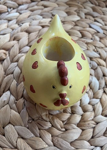 Sarı Seramik Tavuklu Mini sunumluk - Görsel 6