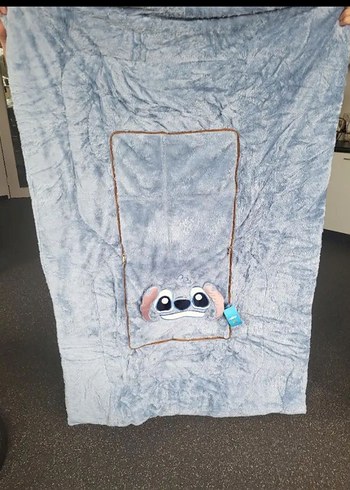 Gri Peluş Oyuncak Yastık battaniye - Görsel 4