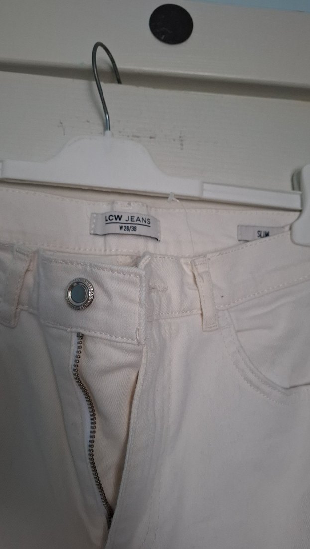 Beyaz Kadın Regular Fit Midi Kot Pantolon - Görsel 2