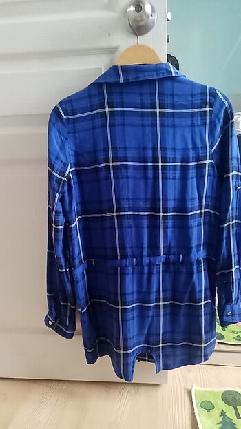 Ekose gömlek tunik  - Görsel 5