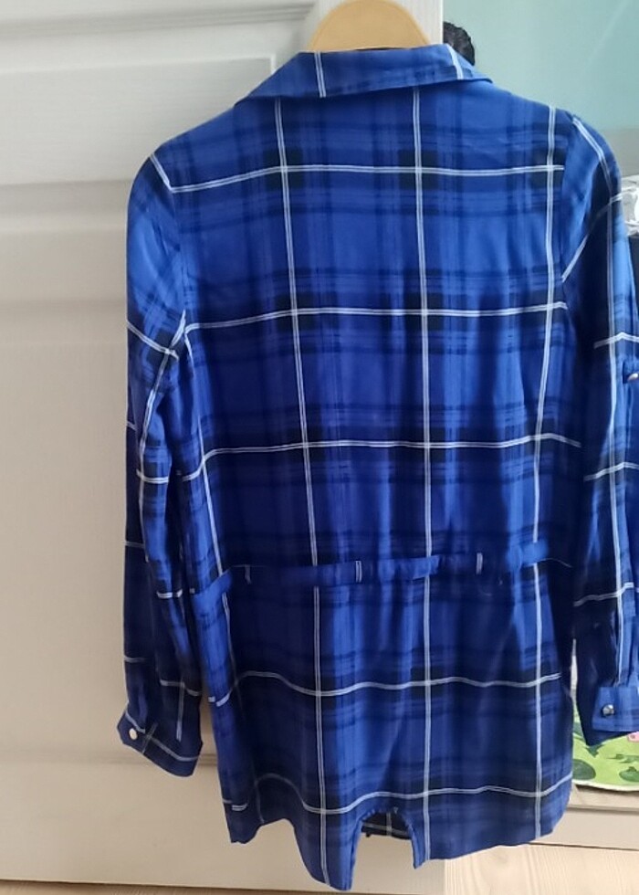 Ekose gömlek tunik  - Görsel 5