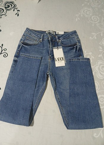 Kadın Mavi Denim Midi Boy Jean