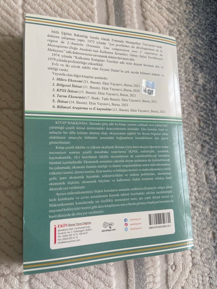 İktisada Giriş - Prof. Dr. Zeynel Dinler 29. Basım - Görsel 2