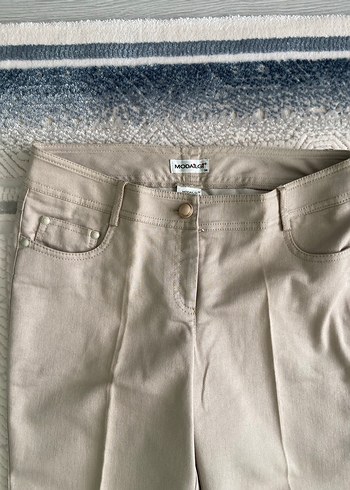 38 Beden Modailgi krem pantolon