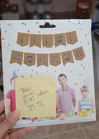 Altın Renkli İyi Ki Doğdun Afişi