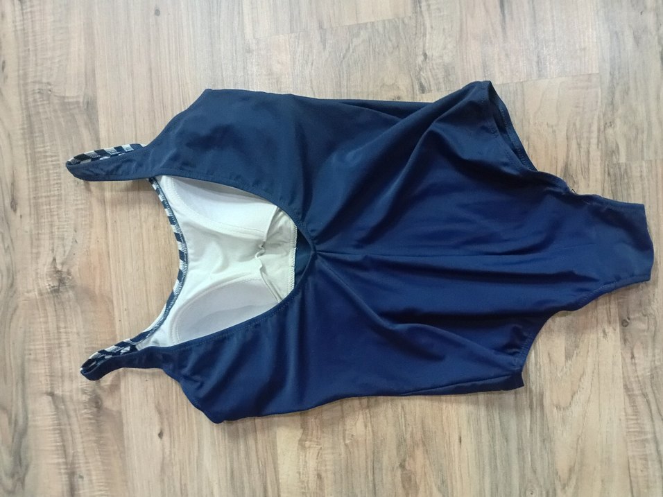 Çizgili ve Lacivert Kadın Mayo - Görsel 3