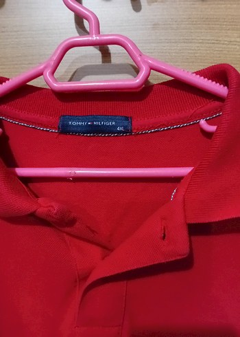 Kırmızı Erkek Polo Tişört, Kısa Kollu, Geniş Kesim - Görsel 2