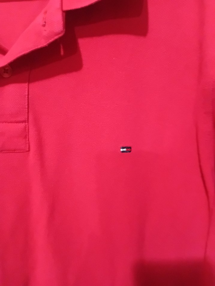 Kırmızı Erkek Polo Tişört, Kısa Kollu, Geniş Kesim - Görsel 3