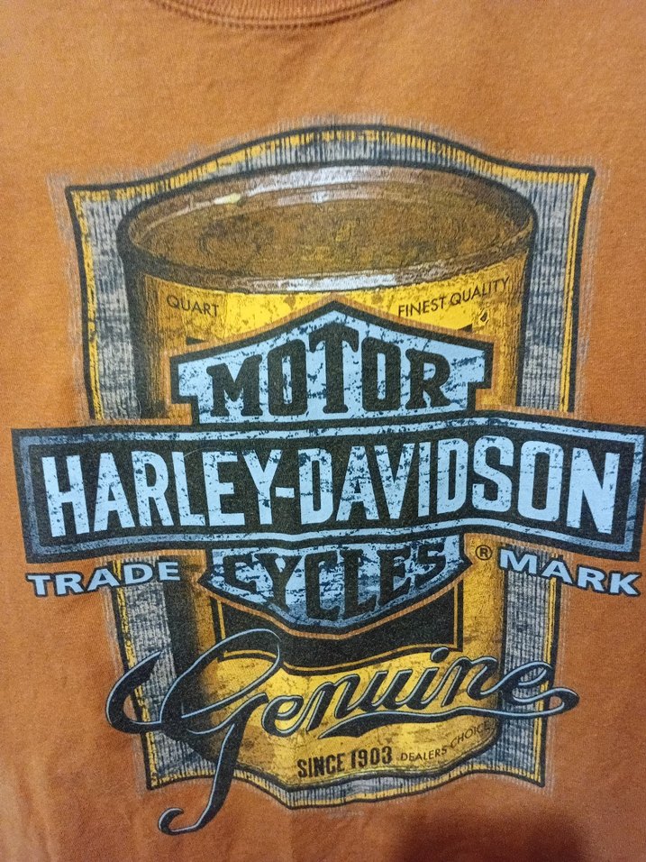 Harley-Davidson Vintage orijinal Kahverengi Baskılı Erkek Tişört - Görsel 2