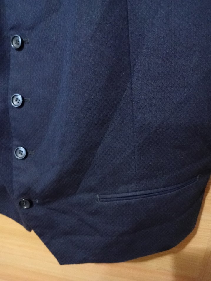 Erkek Lacivert Düğmeli Yelek - Görsel 3