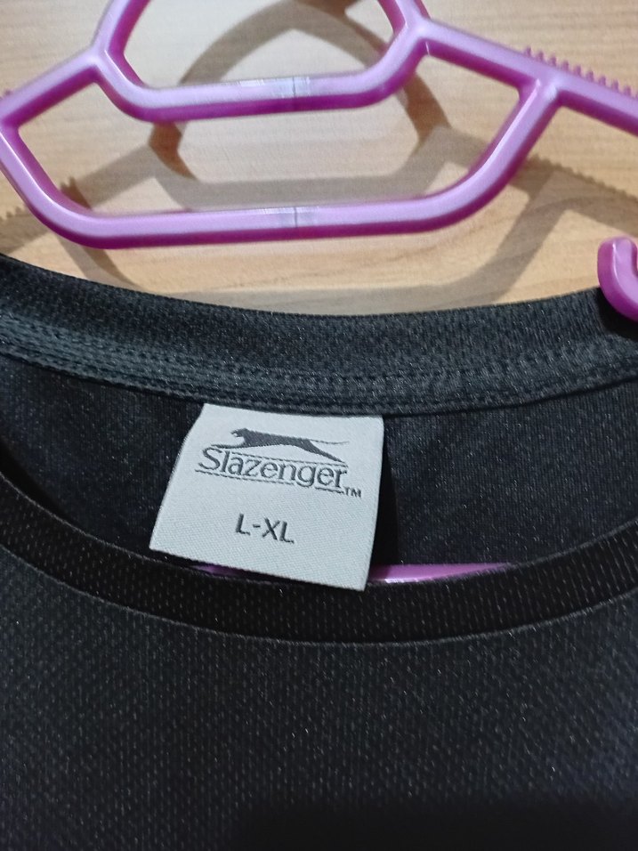 Siyah Slazenger  Erkek Tişört - Görsel 2