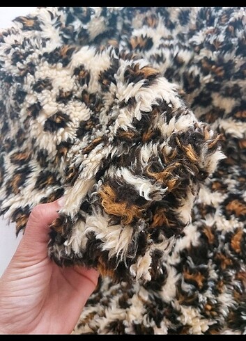 Quzu Leopar peluş mont