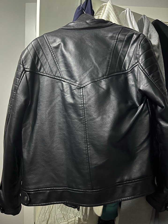Siyah Deri Ceket - Görsel 2