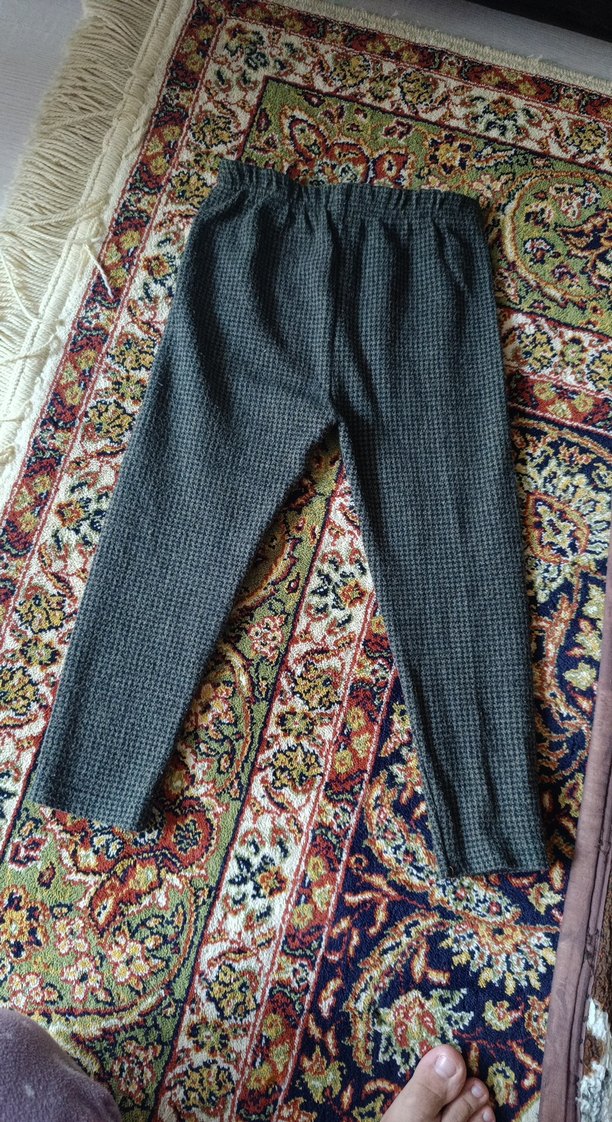 Kız Çocuk Gri TikTok Desenli Tayt - Görsel 2