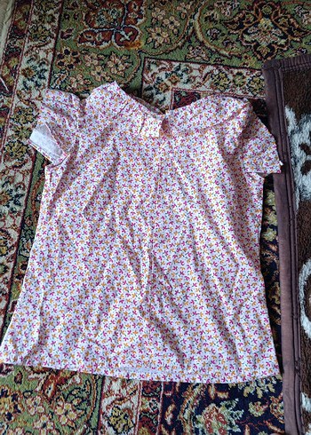 Renkli Çiçekli Kısa Kollu Fırfırlı Bluz - Görsel 2