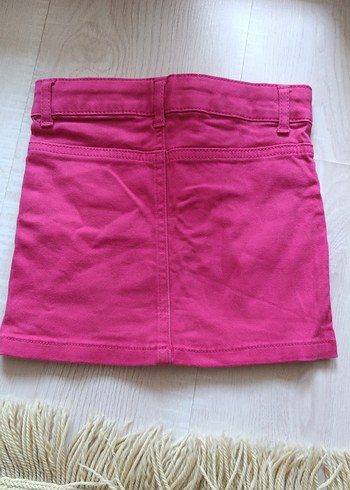 Düğmeli Pembe Kız Çocuk Eteği - Görsel 2