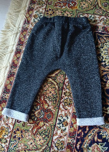 Gri Örgü Desenli Erkek Çocuk Bol Kot Pantolon - Görsel 2