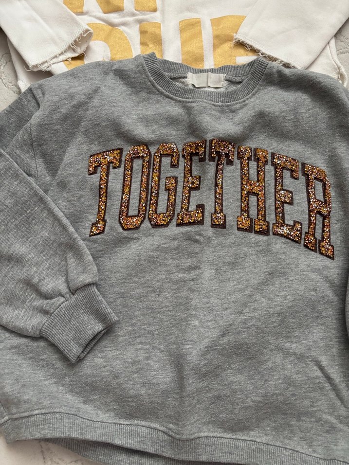 Kız Çocuk Gri Uzun Kollu Zara Sweatshirt ve beyaz 2 adet fiyatı - Görsel 2