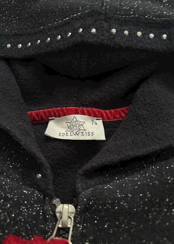 Kız Çocuk Kapüşonlu Fermuarlı Sweatshirt - Görsel 2