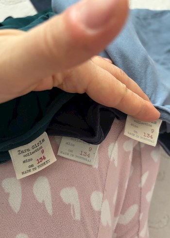 Zara orijinal Kız Çocuk Payetli Uzun Kollu Tişört 3 adet - Görsel 6