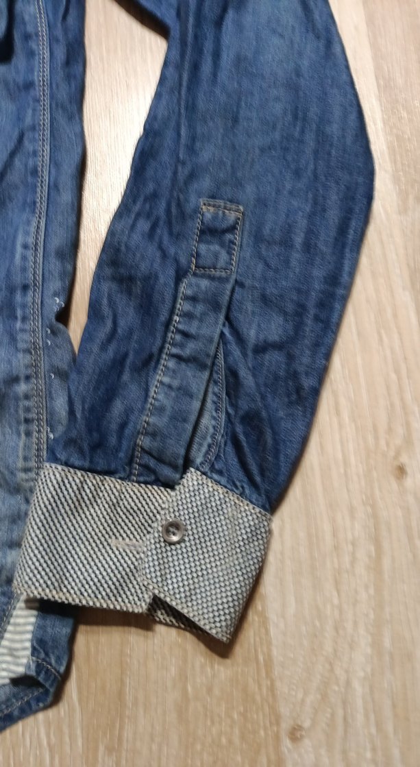 Düğmeli Uzun Kollu Erkek Denim Gömlek - Görsel 4