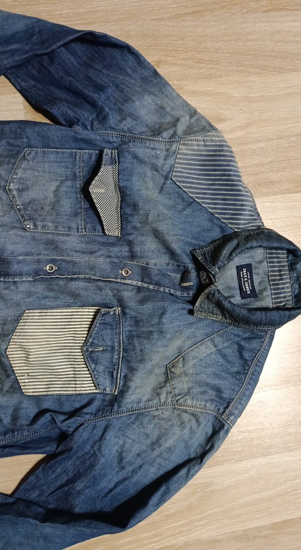 Düğmeli Uzun Kollu Erkek Denim Gömlek - Görsel 3