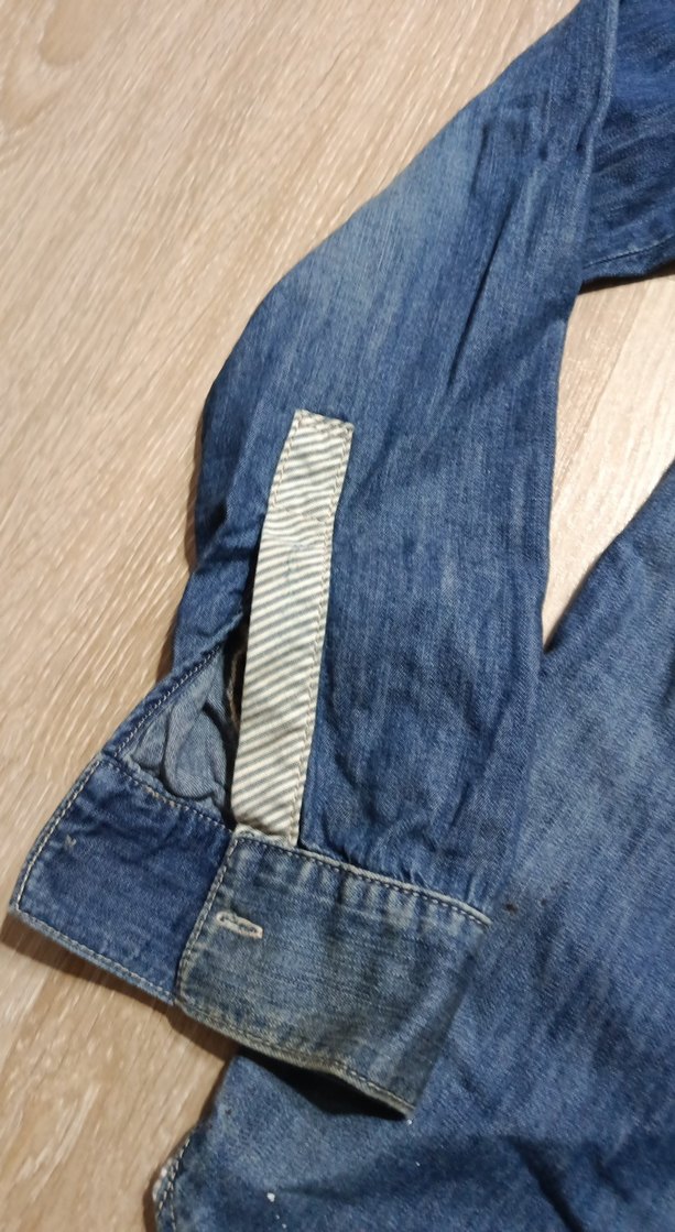 Düğmeli Uzun Kollu Erkek Denim Gömlek - Görsel 5