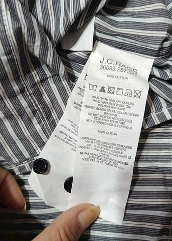 Düğmeli Uzun Kollu Gri Erkek Gömlek - Görsel 4