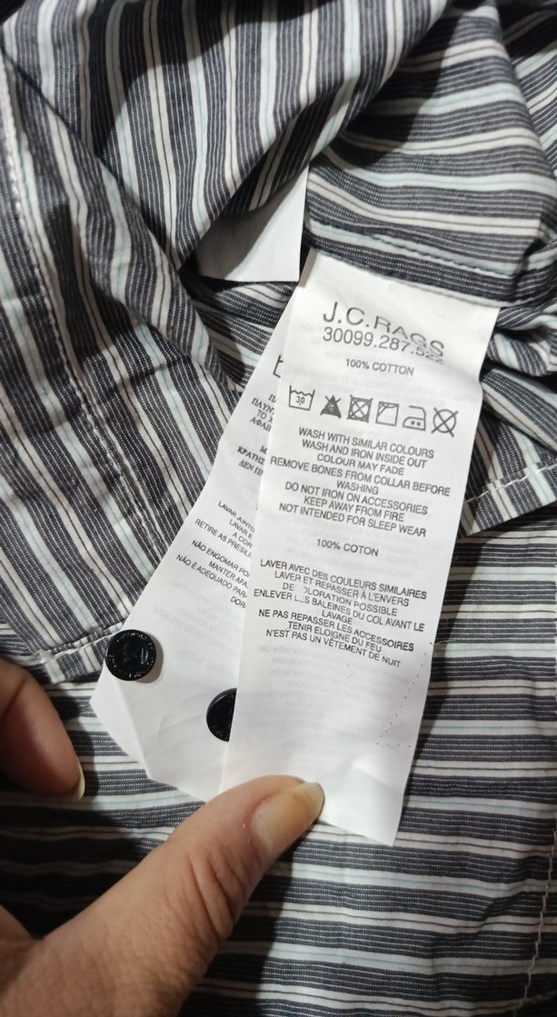 Düğmeli Uzun Kollu Gri Erkek Gömlek - Görsel 4