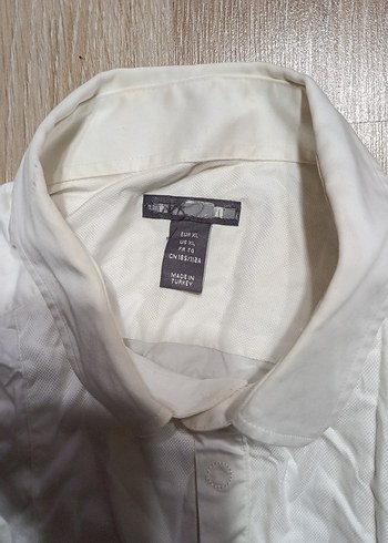 Beyaz Erkek Keten Uzun Kollu Gömlek - Görsel 2