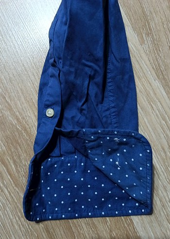 Düğmeli Mavi Erkek Kot Gömlek - Görsel 2