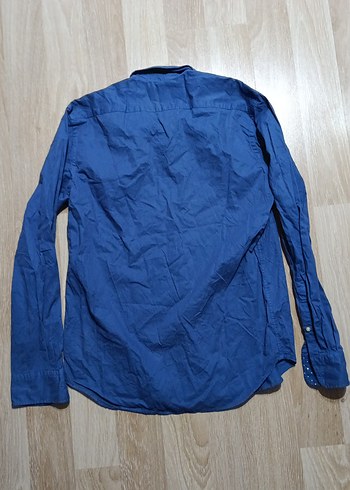 Düğmeli Mavi Erkek Kot Gömlek - Görsel 4