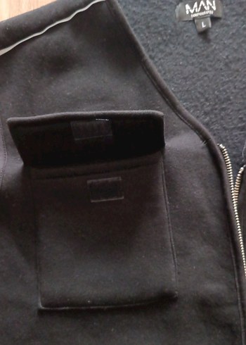 Fermuarlı Siyah Erkek Kolsuz Ceket - Görsel 5