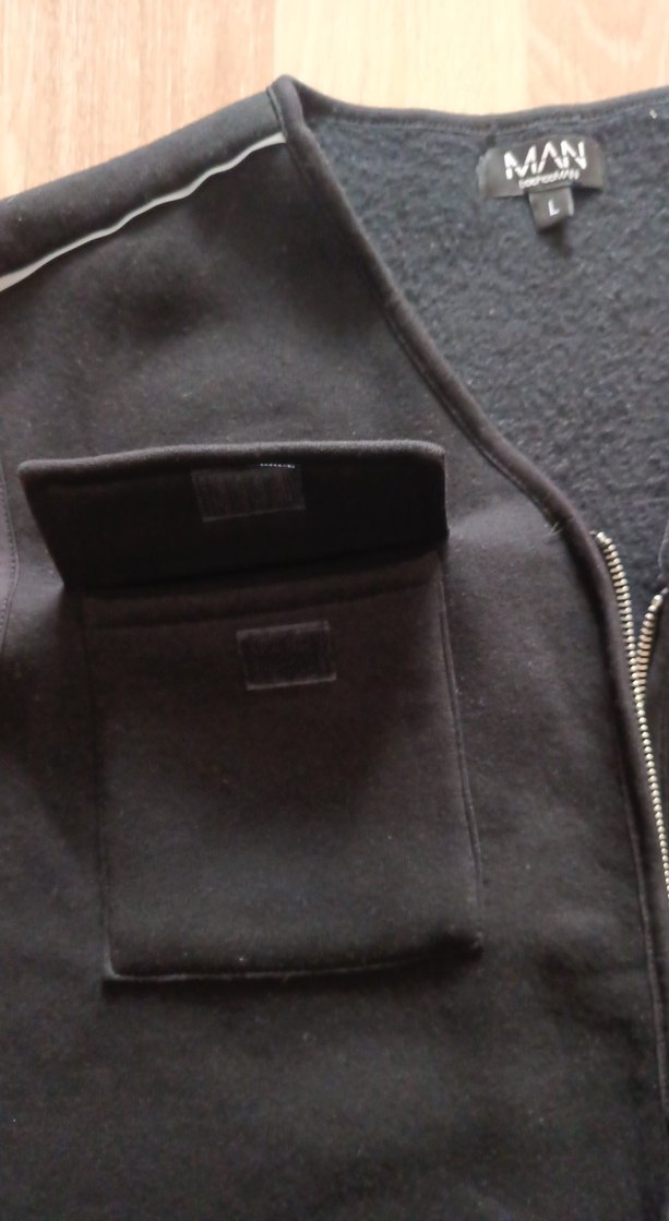 Fermuarlı Siyah Erkek Kolsuz Ceket - Görsel 5