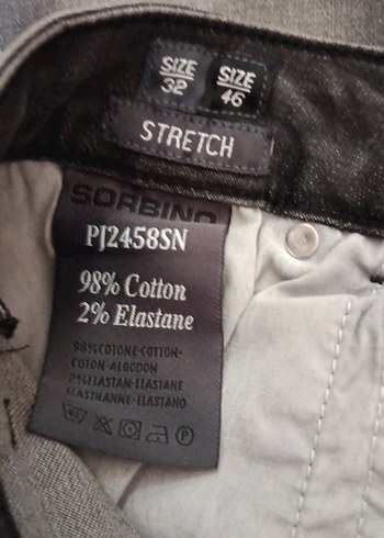 Gri Düğmeli Regular Fit Erkek Kot Pantolon - Görsel 6